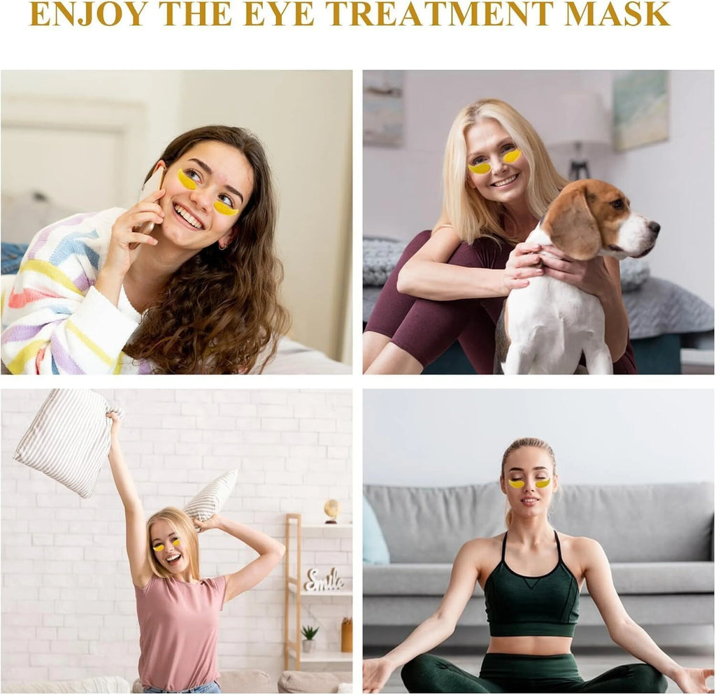 24K Gold Hydrogel Under Eye Patches – Dark Circles & Puffiness Relief