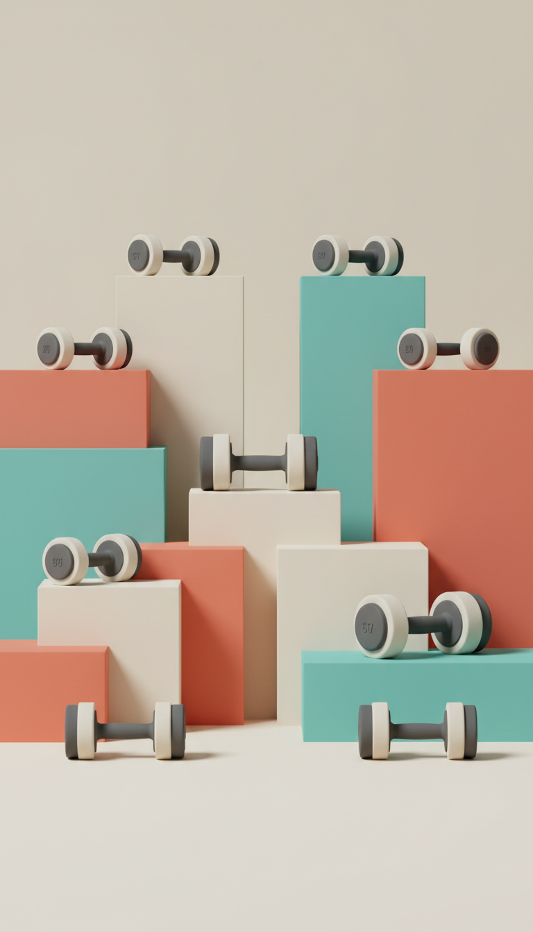Sleek Weighted Dumbbells Set
