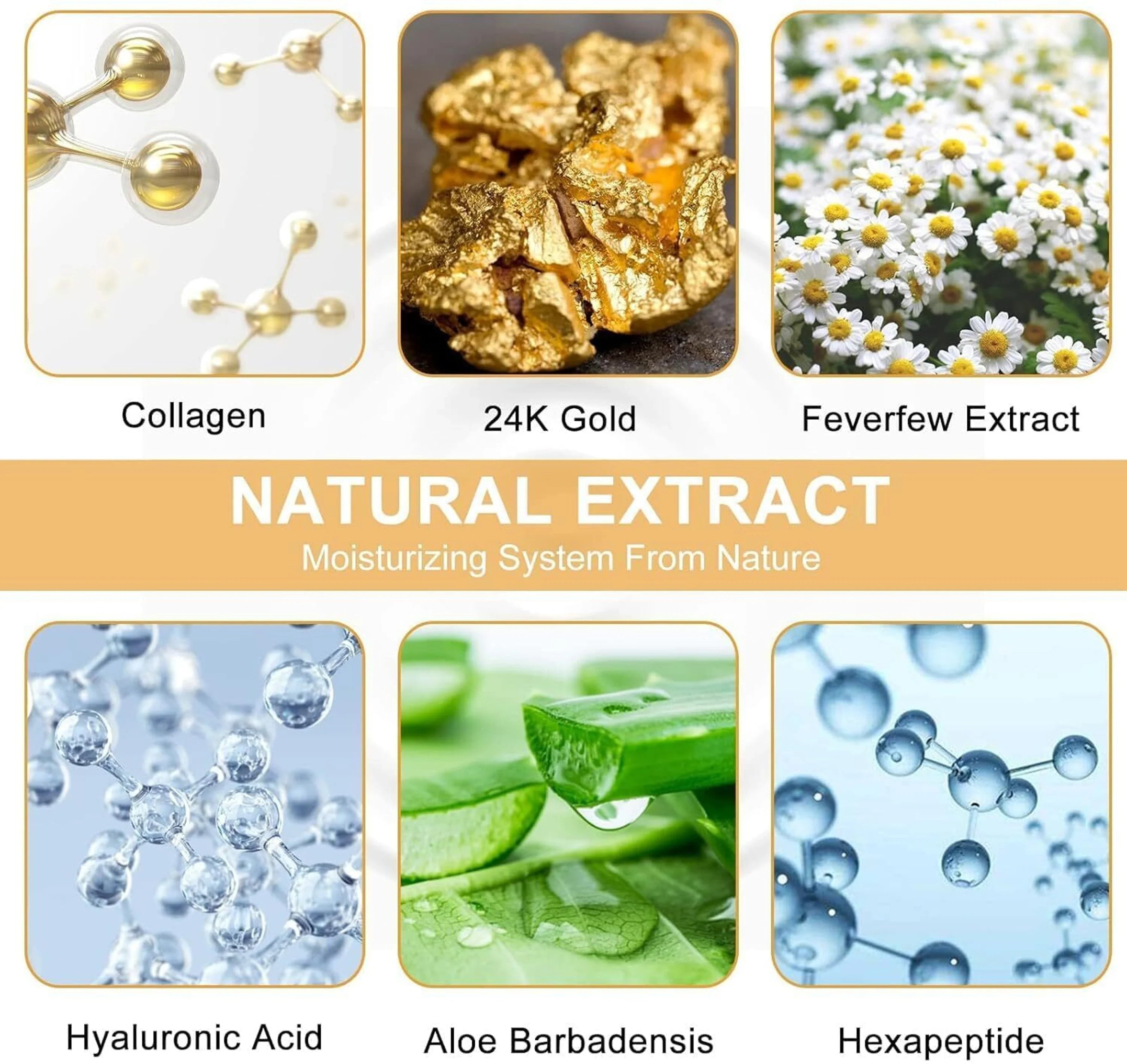 24K Gold Hydrogel Under Eye Patches – Dark Circles & Puffiness Relief