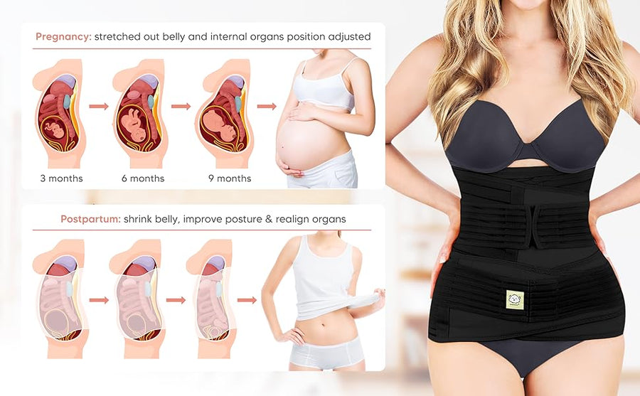 Home of Wellness 3-in-1 Body Support Belt | Medical-Grade Fabric | Breathable | Skin Friendly | 1 Year Warranty
