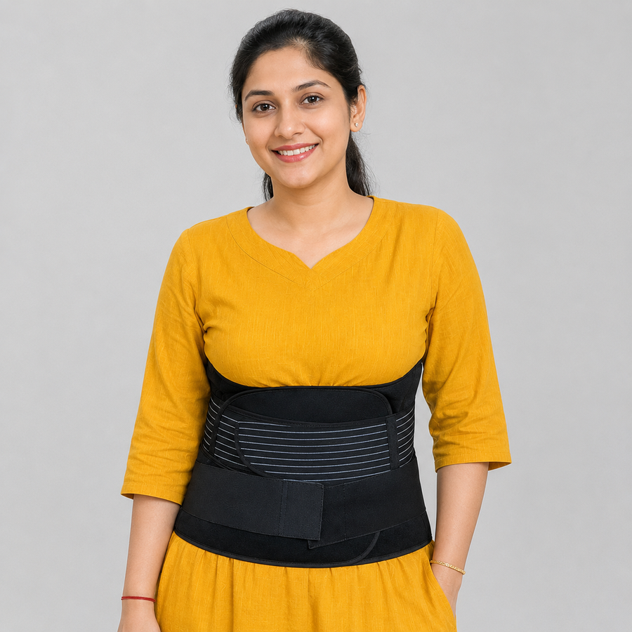 Home of Wellness 3-in-1 Body Support Belt | Medical-Grade Fabric | Breathable | Skin Friendly | 1 Year Warranty