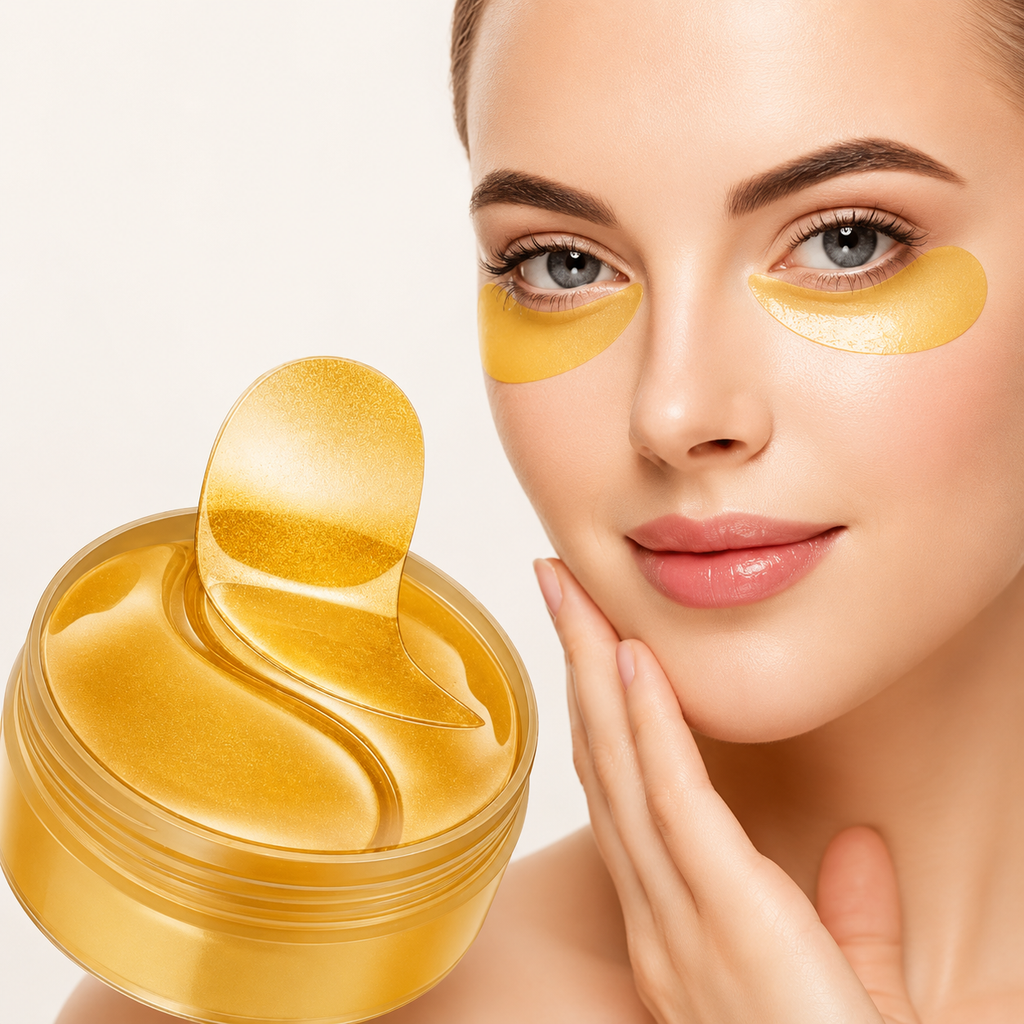24K Gold Hydrogel Under Eye Patches – Dark Circles & Puffiness Relief