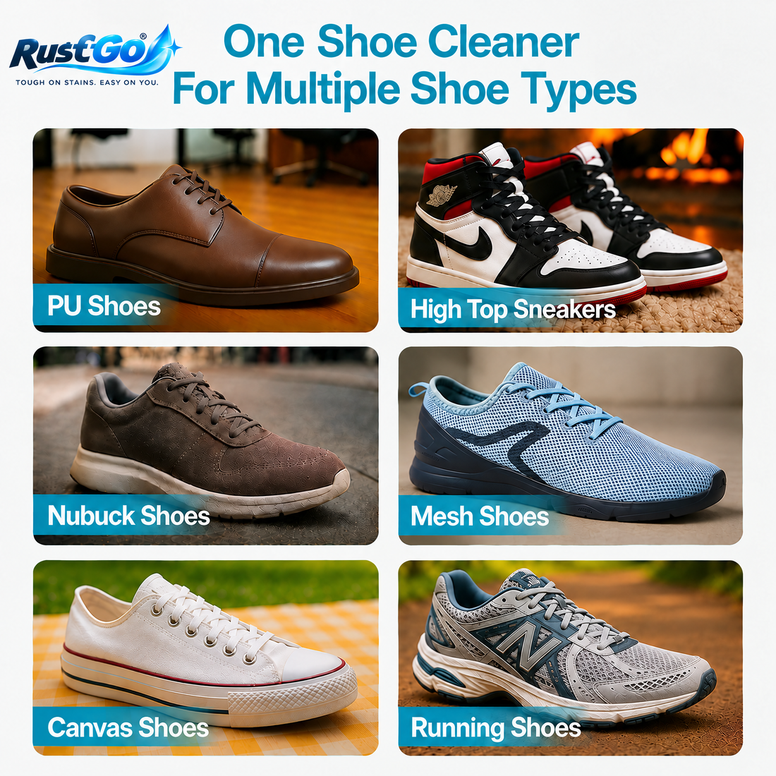 Works on multiple shoe types