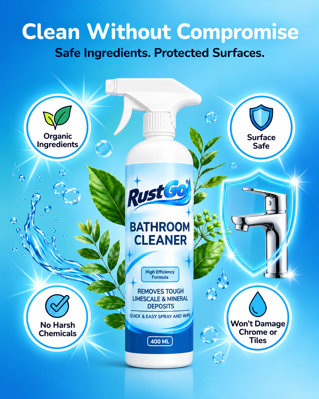 Safe ingredients, protected surfaces