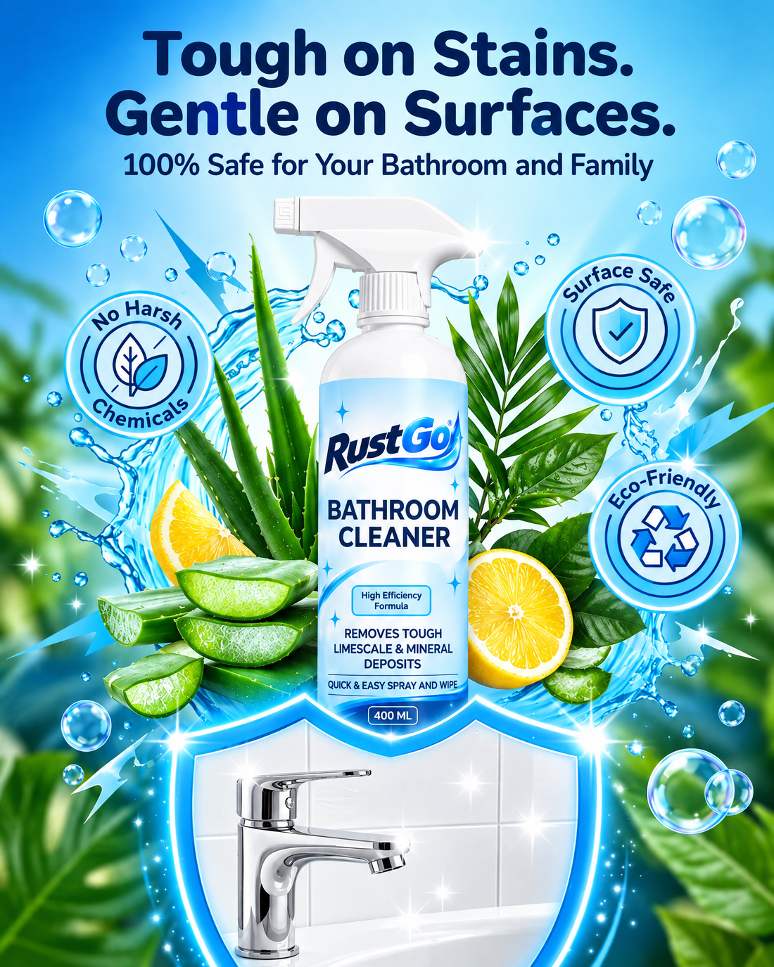 Tough on stains, gentle on surfaces