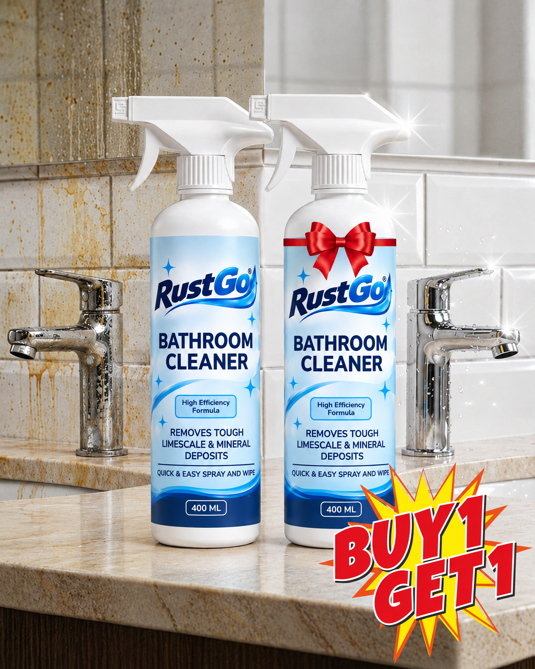 RustGo Bathroom Cleaner Buy 1 Get 1 Free